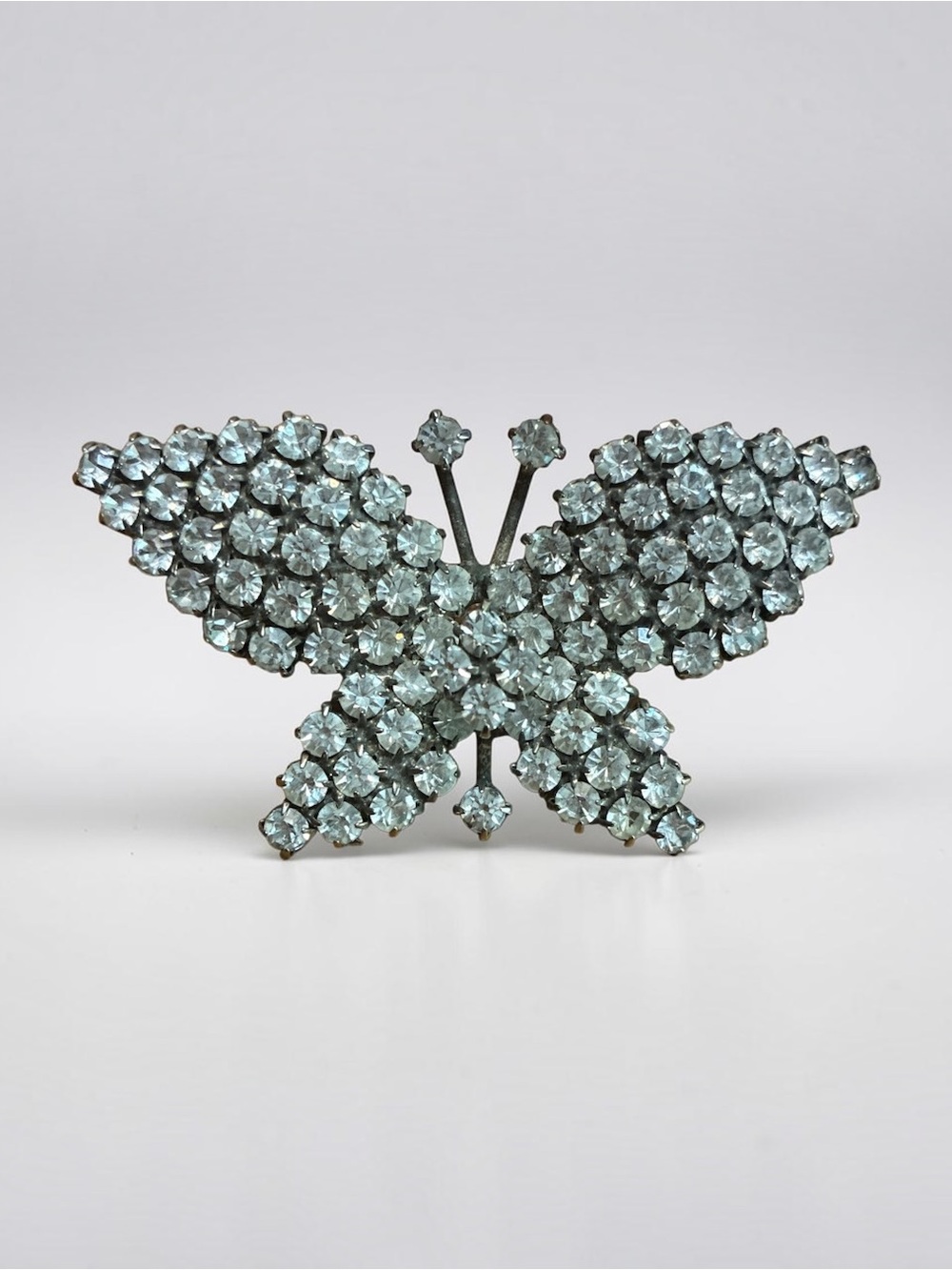 Clear Rhinestone Butterfly Brooch